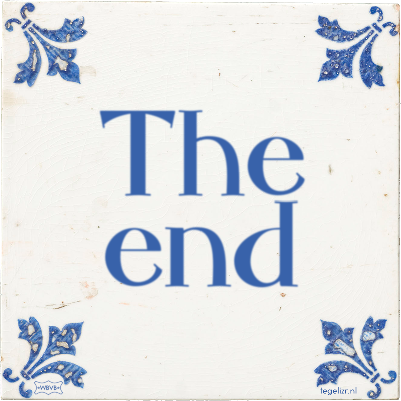 The end - Online tegeltjes bakken