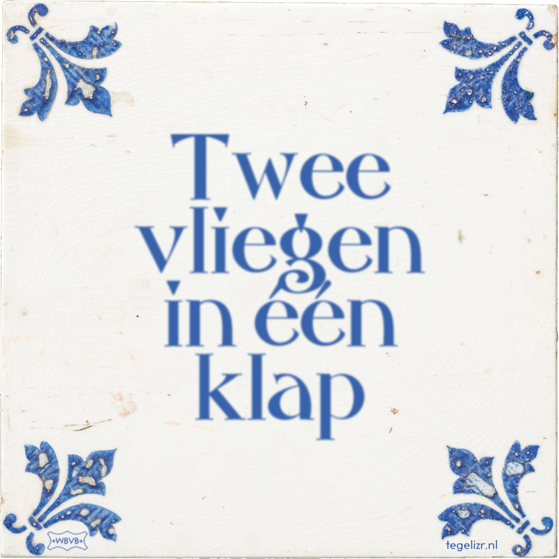 Twee vliegen in één klap - Online tegeltjes bakken