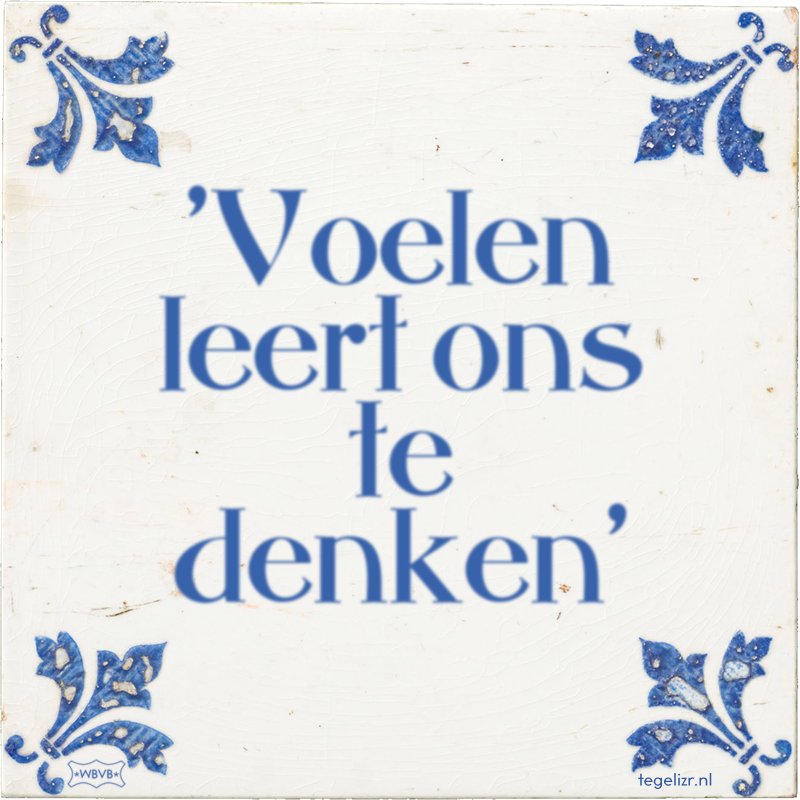 'Voelen leert ons te denken' - Online tegeltjes bakken