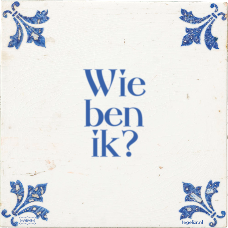 Wie ben ik? - Online tegeltjes bakken