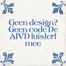 Geen design? Geen code De AIVD luistert mee - 2 keer bekeken