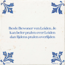 Beste Bewoner ven Leiden. Je kan beter praten over Leiden dan tijdens praten overlijden - 3 keer bekeken