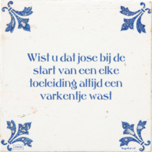 Wist u dat jose bij de start van een elke toeleiding altijd een varkentje wast - 1 keer bekeken