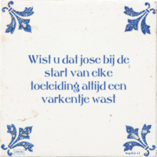 Wist u dat jose bij de start van elke toeleiding altijd een varkentje wast - 2 keer bekeken