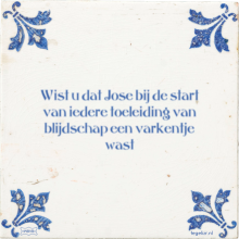 Wist u dat Jose bij de start van iedere toeleiding van blijdschap een varkentje wast - 3 keer bekeken