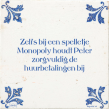 Zelfs bij een spelletje Monopoly houdt Peter zorgvuldig de huurbetalingen bij - 4 keer bekeken