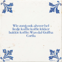 Wie zong ook alweer het liedje koffie koffie lekker bakkie koffie: Was dat Guitha Corita - 2 keer bekeken