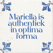 Mariella is authentiek in optima forma - 2 keer bekeken