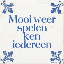 Mooi weer spelen ken iedereen - 20 keer bekeken