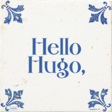 Hello Hugo, - 1 keer bekeken