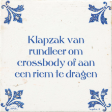 Klapzak van rundleer om crossbody of aan een riem te dragen - 3 keer bekeken