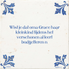 Wist je dat oma Grace haar kleinkind tijdens het verschonen al leert budgetteren n - 12 keer bekeken