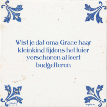 Wist je dat oma Grace haar kleinkind tijdens het luier verschonen al leert budgetteren - 7 keer bekeken