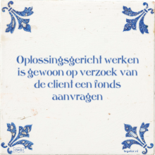 Oplossingsgericht werken is gewoon op verzoek van de client een fonds aanvragen - 1 keer bekeken