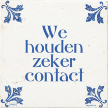 We houden zeker contact - 2 keer bekeken