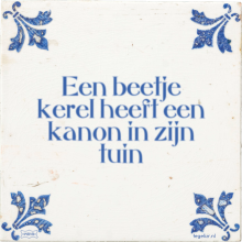 Een beetje kerel heeft een kanon in zijn tuin - 1 keer bekeken