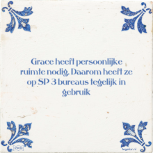 Grace heeft persoonlijke ruimte nodig. Daarom heeft ze op SP 3 bureaus tegelijk in gebruik - 4 keer bekeken
