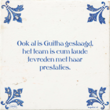Ook al is Guitha geslaagd, het team is cum laude tevreden met haar prestaties. - 16 keer bekeken