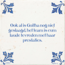 Ook al is Guitha nog niet geslaagd, het team is cum laude tevreden met haar prestaties. - 13 keer bekeken
