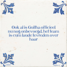 Ook al is Guitha officieel nu nog onbevoegd, het team is cum laude tevreden over haar - 1 keer bekeken