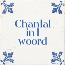Chantal in 1 woord - 3 keer bekeken