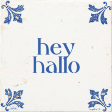 hey hallo - 31 keer bekeken