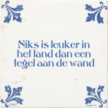 Niks is leuker in het land dan een tegel aan de wand - 13 keer bekeken