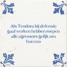 Als Teodora bij defensie gaat werken hebben roepen alle agressors gelijk om hun mo - 40 keer bekeken