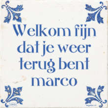 Welkom fijn dat je weer terug bent marco - 2 keer bekeken