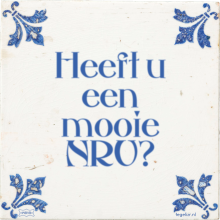 Heeft u een mooie NRU? - 8 keer bekeken