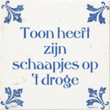 Toon heeft zijn schaapjes op 't droge - 4 keer bekeken