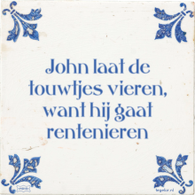 John laat de touwtjes vieren, want hij gaat rentenieren - 5 keer bekeken