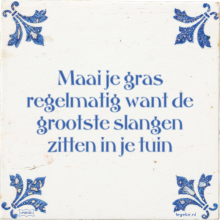 Maai je gras regelmatig want de grootste slangen zitten in je tuin - 34 keer bekeken