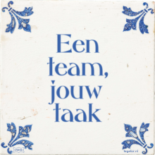 Een team, jouw taak - 9 keer bekeken