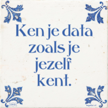 Ken je data zoals je jezelf kent. - 29 keer bekeken