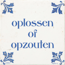 oplossen of opzouten - 81 keer bekeken