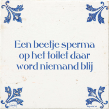 Een beetje sperma op het toilet daar word niemand blij - 12 keer bekeken