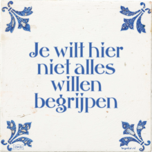 Je wilt hier niet alles willen begrijpen - 29 keer bekeken