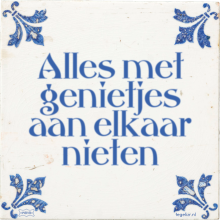 Alles met genietjes aan elkaar nieten - 3 keer bekeken