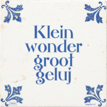 Klein wonder groot geluj - 18 keer bekeken