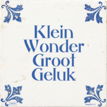 Klein Wonder Groot Geluk - 38 keer bekeken