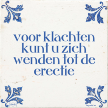 voor klachten kunt u zich wenden tot de erectie - 52 keer bekeken