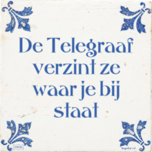 De Telegraaf verzint ze waar je bij staat - 27 keer bekeken