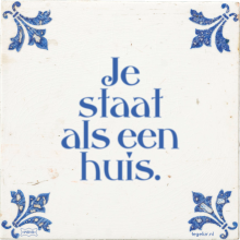 Je staat als een huis. - 23 keer bekeken