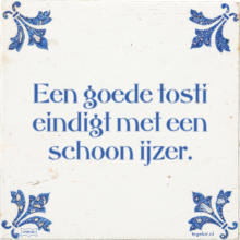 Een goede tosti eindigt met een schoon ijzer. - 17 keer bekeken