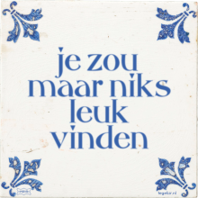 je zou maar niks leuk vinden - 5 keer bekeken