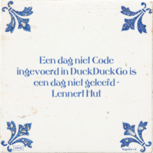Een dag niet Code ingevoerd in DuckDuckGo is een dag niet geleefd - Lennert Hut - 26 keer bekeken