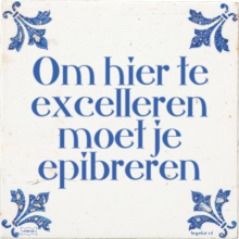 Om hier te excelleren moet je epibreren - 10 keer bekeken