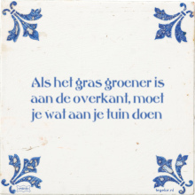 Als het gras groener is aan de overkant, moet je wat aan je tuin doen - 2 keer bekeken