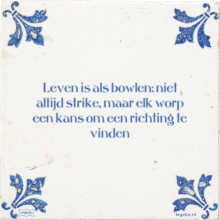 Leven is als bowlen: niet altijd strike, maar elk worp een kans om een richting te vinden - 5 keer bekeken